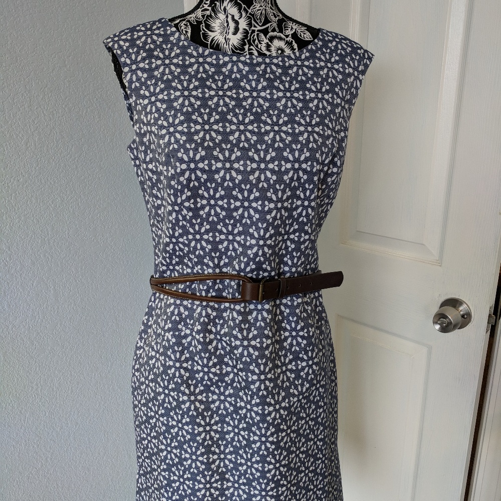 Tribal Blue and White Flowery Dress Size 6